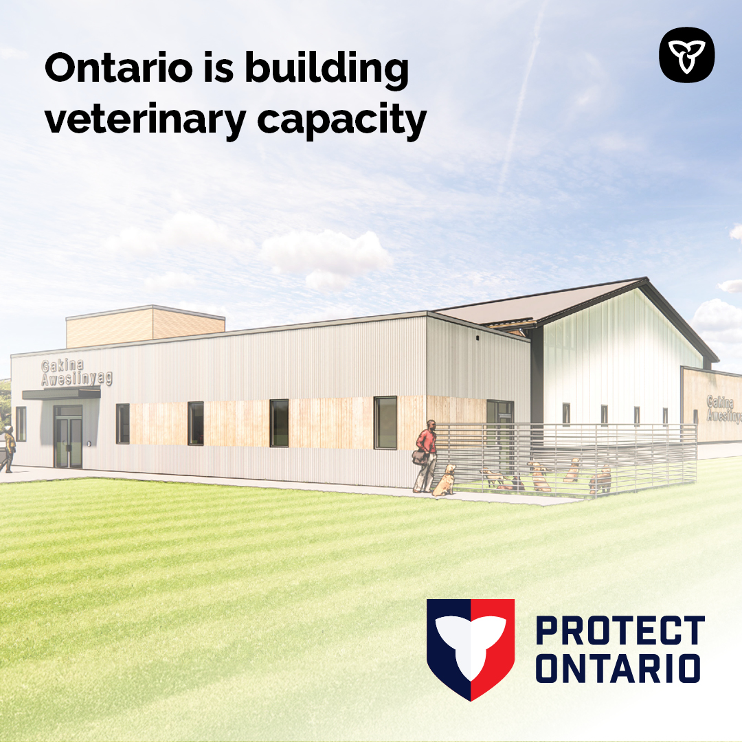 Ontario is investing in education facilities at Lakehead University for the Collaborative Doctor of Veterinary Medicine Program with @uofG and <a href="/mylakehead/">Lakehead University</a>.
Learn more: lakeheadu.ca/about/news-and…
#mylakehead @uofG #OntAg