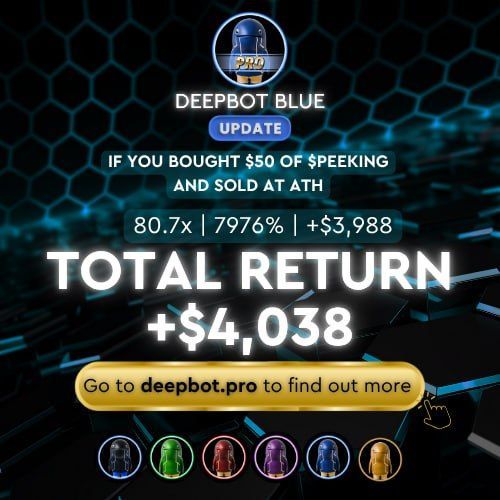 DeepBot_'s tweet photo. MORE OF THE BIG WINS!
Step away from the screen, DeepBot will ping you when the market moves in your favour.
๐ Go to https://t.co/E3Y3EGs6ZF to find out more
DeepBot & DeepBot PRO: Your Unfair Advantage.
$DEEPAI #DeepBot #DeepBotPRO #PrecisionTrades #EntryEdge #AIProfits https://t.co/0dhCtEMBbS