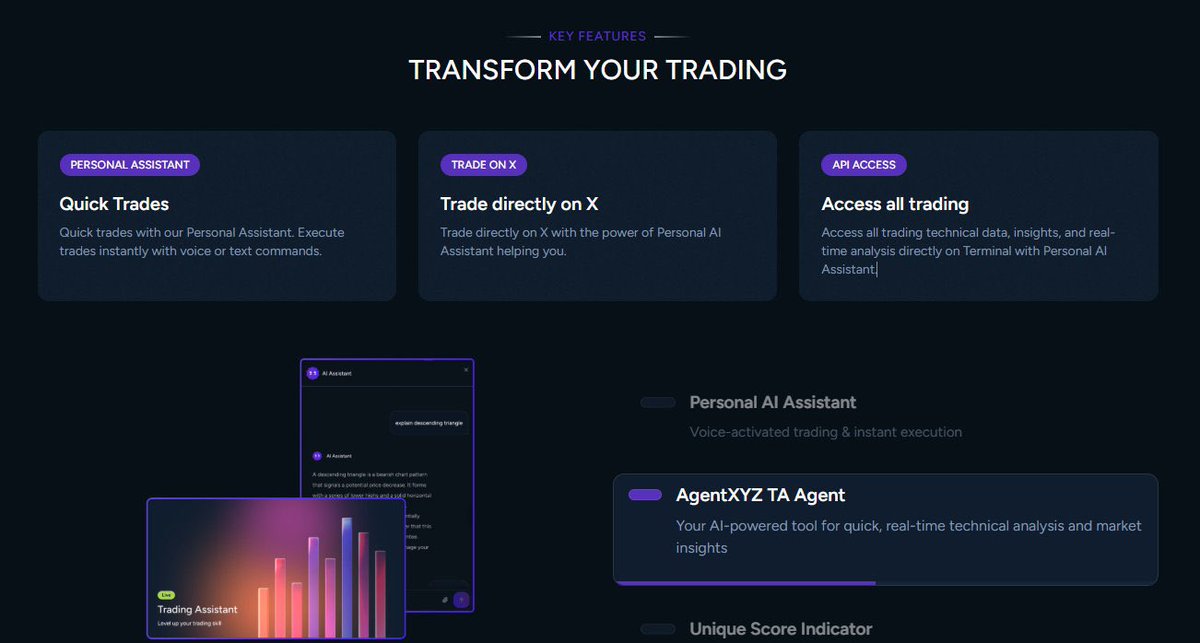 Crypto DeFi 𝕏 (@crypt0_defi) on Twitter photo AgentXYZ AI isn’t just another crypto tool
it’s your all-in-one Crypto Command Centre, designed to bring clarity and strategy to one of the most chaotic spaces out there.
Powered by 28 intelligent AI agents, <a href="/AgentXYZ_ai/">AgentXYZ | Trading Terminal</a> scans everything from technical chart patterns and AgentXYZ AI isn’t just another crypto tool
it’s your all-in-one Crypto Command Centre, designed to bring clarity and strategy to one of the most chaotic spaces out there.
Powered by 28 intelligent AI agents, <a href="/AgentXYZ_ai/">AgentXYZ | Trading Terminal</a> scans everything from technical chart patterns and