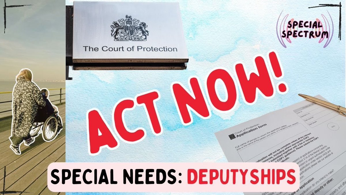 SpecialSpectrum's tweet photo. An important topic this week. 

Pls support and subscribe to the channel. It’s free 😊

Deputyship Explained: When a Child with Special Needs becomes an Adult
https://t.co/dNAgNdysgv https://t.co/78BPNth1AD
