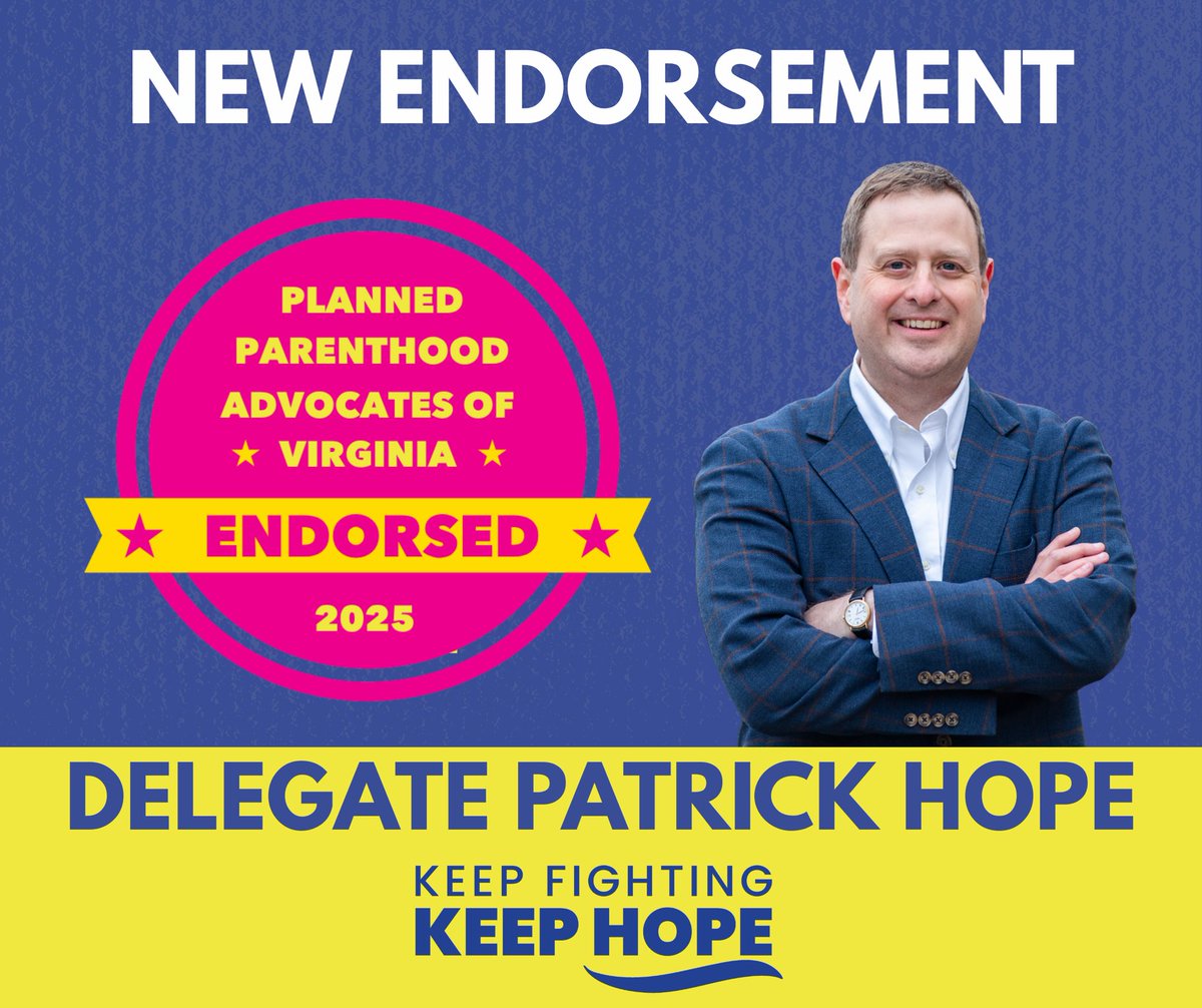HopeforVirginia's tweet image. Incredibly proud to be endorsed by @PPAVirginia
I’ll always stand up for reproductive freedom, and will continue working to ensure all Virginians have accessible and affordable reproductive healthcare when they need it.