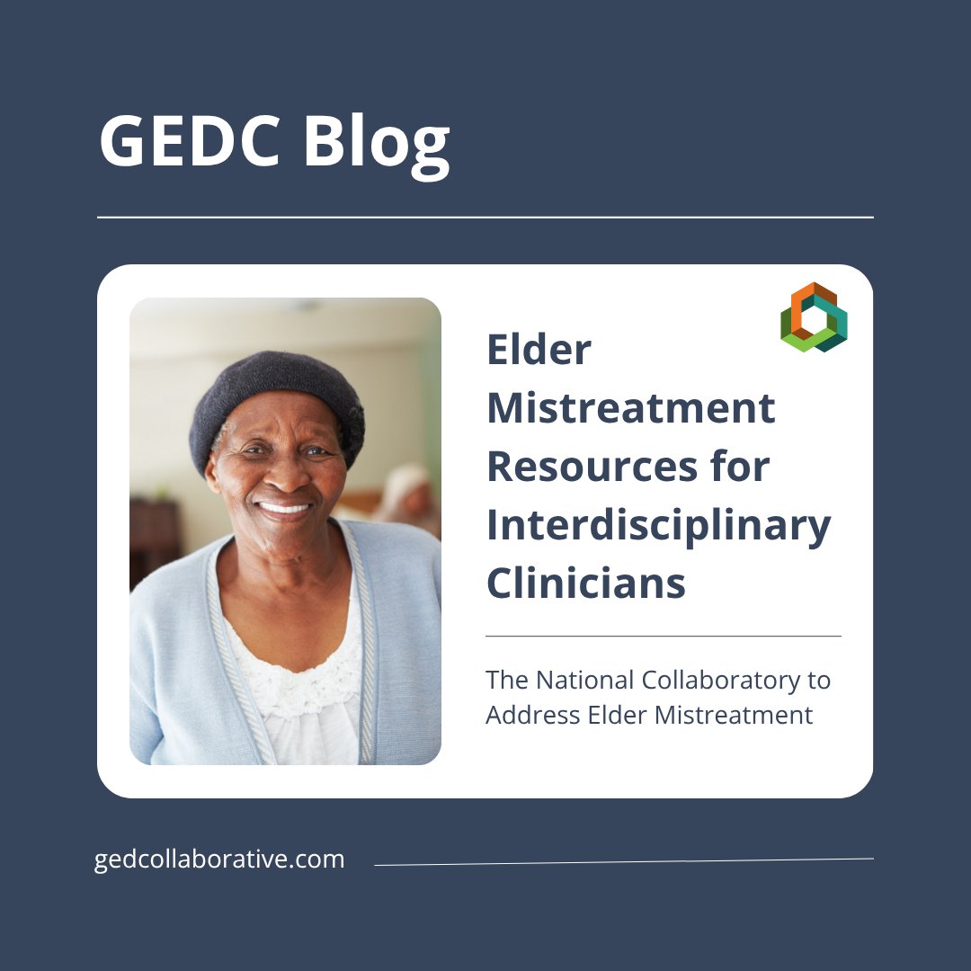 theGEDC's tweet image. Elder mistreatment affects 1 in 10 older adults, but only 1 in 1000 older adults in the ED are diagnosed with it. Our blog includes @EDCtweets resources for ED clinicians to implement processes and procedures to identify elder mistreatment in their EDs: hubs.li/Q03rP77h0
