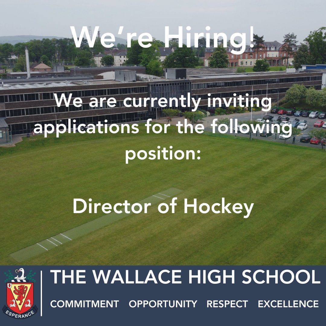 We are seeking applications for the position of Director of Hockey.

The deadline for submitting an application is Monday, 21st July 2025.

 Please access this link for more details: zurl.co/NuKPR 

#WeAreWHS #WallaceSport