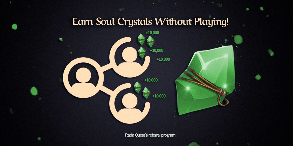 💎Did you know you can earn Soul Crystals just by inviting others to Rada? With our referral system, every time someone joins using your link and engages with the game, you automatically receive $SC as a reward. 

Curious about which actions generate earnings?