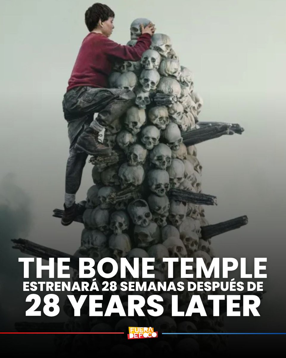 GabyMeza8's tweet photo. LLEGA EN 28 SEMANAS 💀 The Bone Temple es la secuela de 28 Years Later, la cinta ya está filmada en su totalidad bajo la dirección de Nia Dacosta (The Marvels) y llegará 28 semanas después de la cinta de https://t.co/Zlt0BXE297