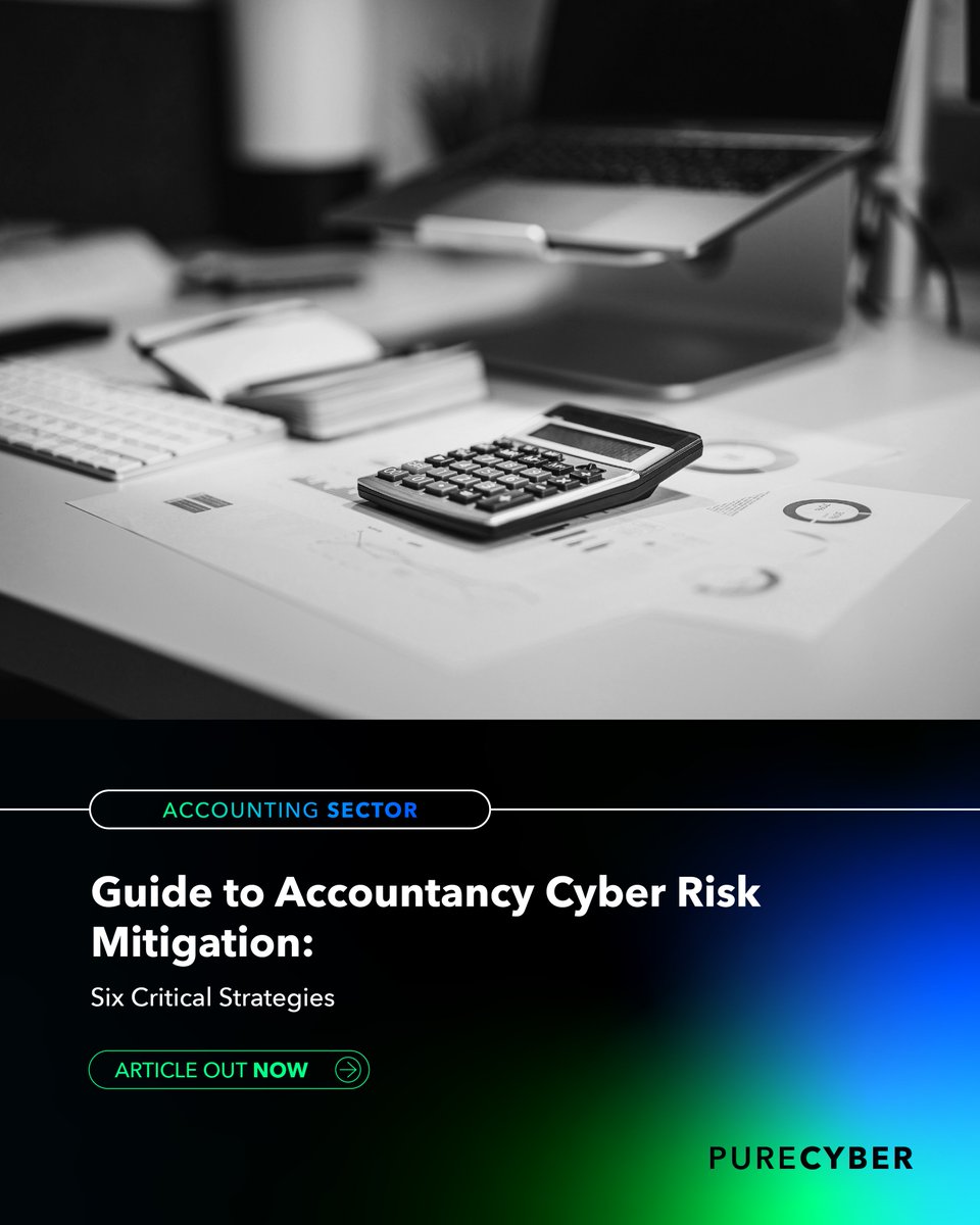 PureCyberLtd's tweet image. 🧾 NEW: 6 essential cyber risk strategies for accountancy firms.
As digital reliance grows, so does cyber threat exposure.
From encryption to cloud security - here’s how to strengthen your cyber posture 👇
lnkd.in/eJduHtwk
#CyberSecurity #Accounting #CyberRisk