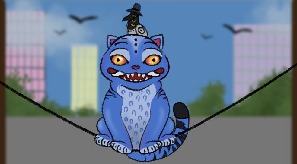ImpulsiveChaoss's tweet photo. My favorite characters in the movie. 
-
-
-
#kpopdemonhuntersfanart #KPOPDEMONHUNTERS #kpopdemonhuntersnetflix #derpycat #magpie #cuteart https://t.co/u1vGqIpRWu