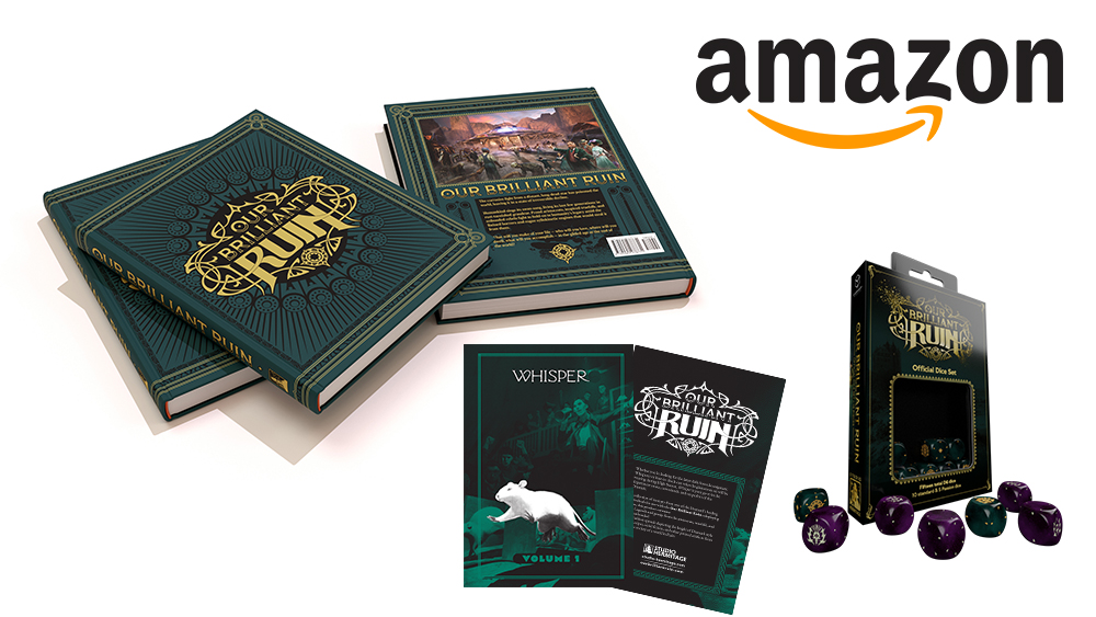 We've set up an Amazon page to showcase some of our products and will be adding more "Our Brilliant Ruin" products here in the near future! Check it out. #ttrpg #roleplaying #fantasy #dice #roleplaygames #books #amazon #ilovetoroleplay #obr

amazon.com/stores/OurBril…