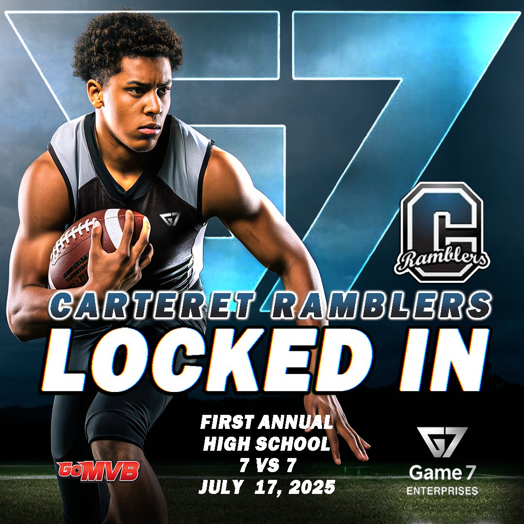<a href="/njgame7/">Game7nj</a>
1st Annual HS 7on7 
July 17th 5:30 Start 
16 Team Tournament 
3 Games Guaranteed 
4 Team Playoff  
$275.00 Per Team   
Location:  Danny Ryan Field   
1818 N. State Home Road    
Monroe Township NJ 08831   
For Sign Up Info visit GoMVB.com/game7  or email
