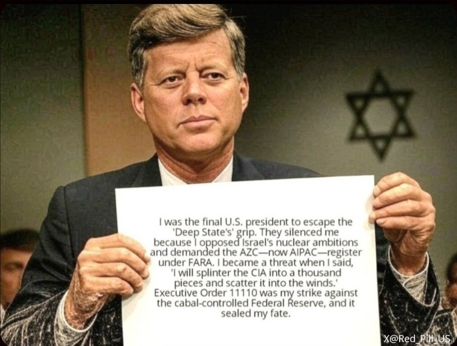 Red_Pill_US's tweet photo. @ThrillaRilla369 You can't talk about the JFK assassination without talking about Israel! https://t.co/lnhhNe4Z5P