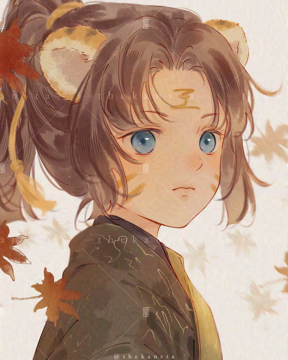 thekansta's tweet photo. designed a baby tiger jin ling for my snake jc and dragon lxc AU~
(while looking at tiger refs i learned that tiger cubs are born with blue eyes that change to gold in adulthood~) https://t.co/JkOlarWOvm
