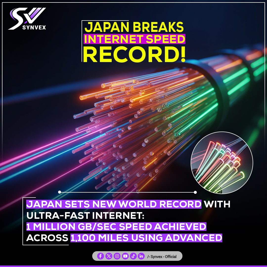 synvexofficial's tweet image. Japan Sets a New Global Internet Speed Record

👉 synvex.io

#InternetSpeed #JapanTech #Synvex #Innovation #AI #TechNews #GigabitInternet #FutureOfTech #WebDevelopment #MobileApps #DigitalTransformation