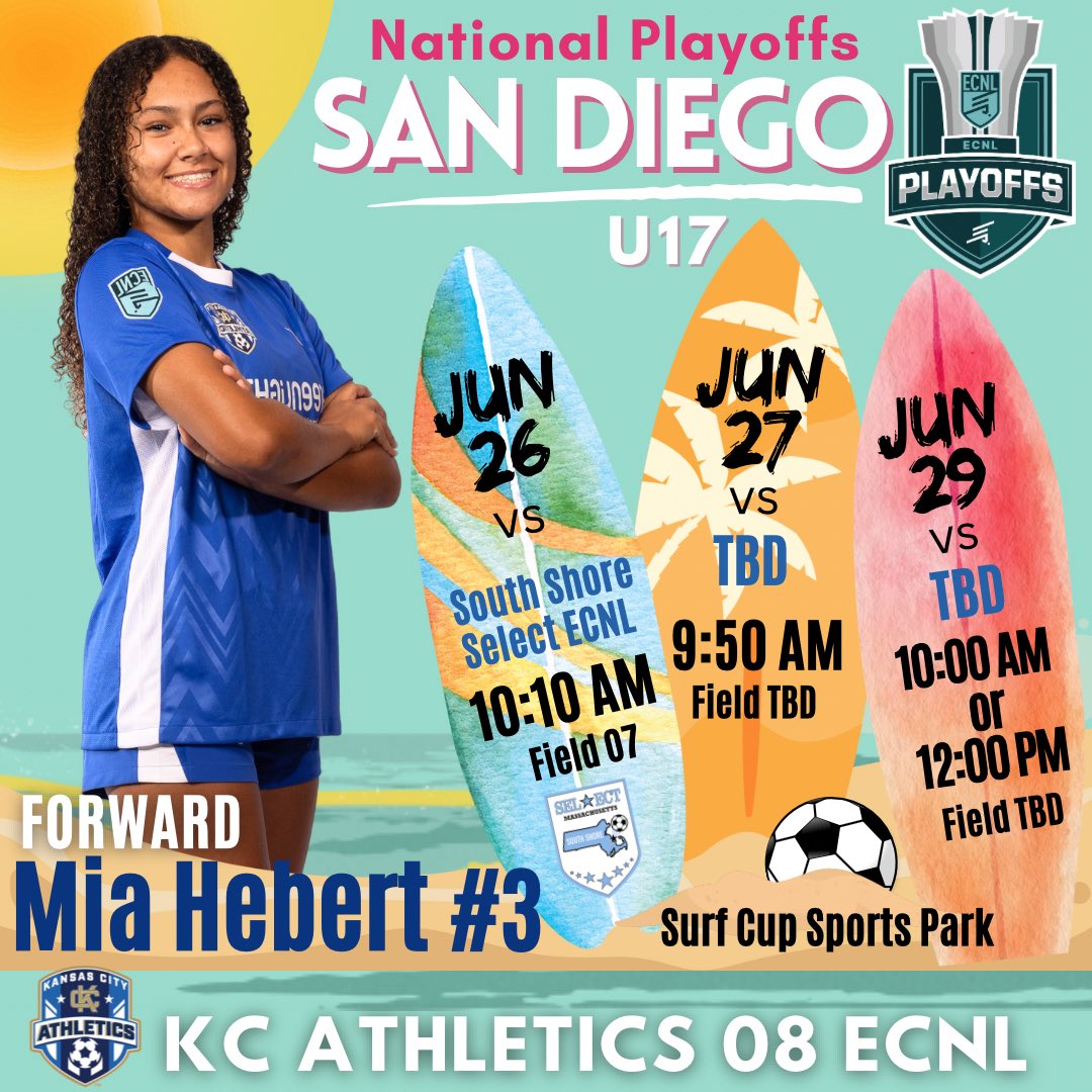Mia Hebert (@miahebert07) on Twitter photo Super excited to play with <a href="/KCACElite08ECNL/">KC Athletics Academy Elite 08 ECNL</a> this week for <a href="/ECNLgirls/">ECNL Girls</a> playoffs!!! <a href="/VandySoccer/">Vanderbilt Soccer</a> <a href="/AthleticsKCECNL/">KC Athletics ECNL</a> <a href="/MarcusKelcher/">Marcus Kelcher</a> <a href="/PrepSoccer/">Prep Soccer ⚽️</a> <a href="/TheSoccerWire/">SoccerWire</a> <a href="/TopDrawerSoccer/">TopDrawerSoccer</a> Super excited to play with <a href="/KCACElite08ECNL/">KC Athletics Academy Elite 08 ECNL</a> this week for <a href="/ECNLgirls/">ECNL Girls</a> playoffs!!! <a href="/VandySoccer/">Vanderbilt Soccer</a> <a href="/AthleticsKCECNL/">KC Athletics ECNL</a> <a href="/MarcusKelcher/">Marcus Kelcher</a> <a href="/PrepSoccer/">Prep Soccer ⚽️</a> <a href="/TheSoccerWire/">SoccerWire</a> <a href="/TopDrawerSoccer/">TopDrawerSoccer</a>