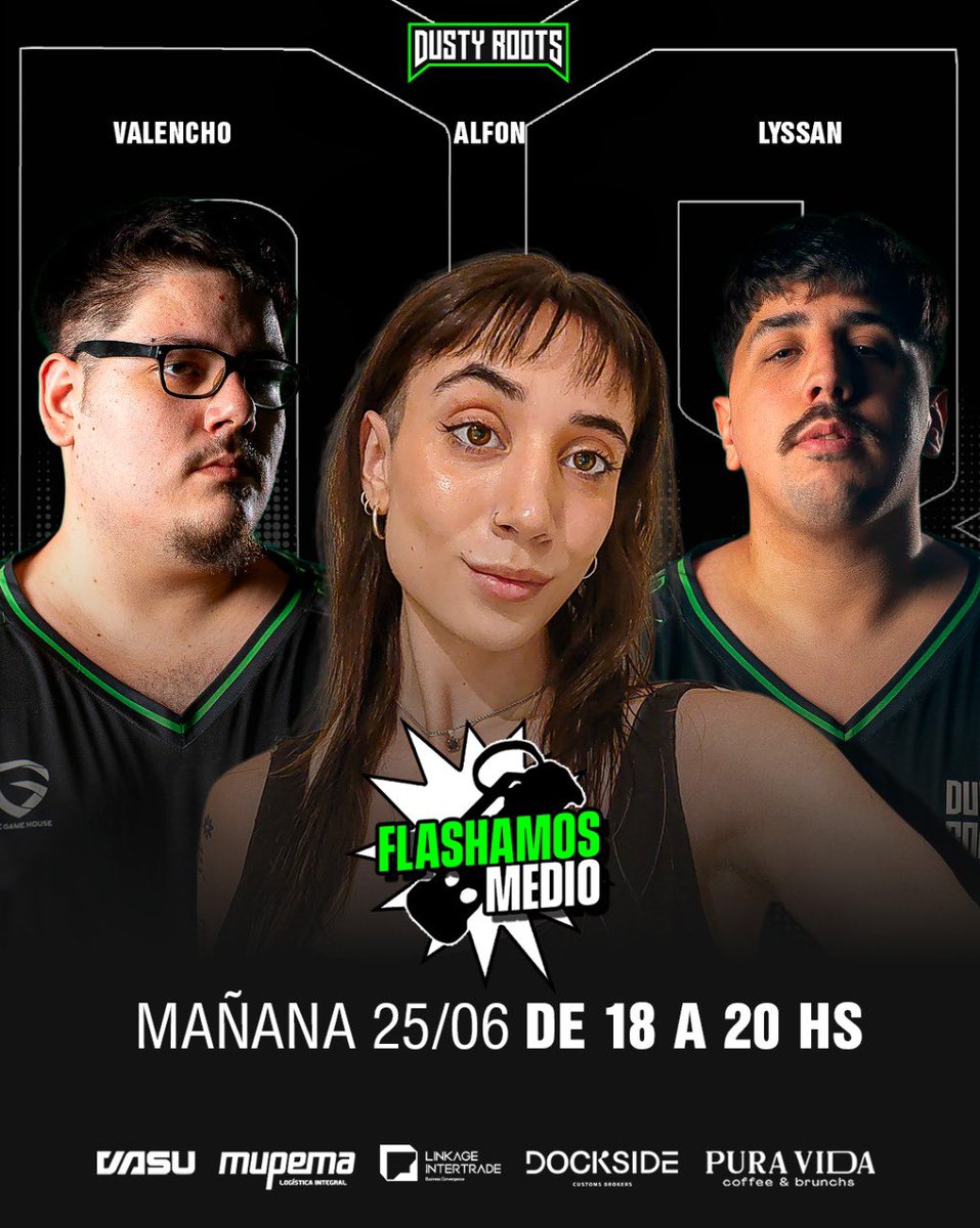 AHORA SI: ¡Vuelve FLASHAMOS MEDIO! 🎙️🔥

El próximo episodio de nuestro programa de Podcast se acerca, nada más y nada menos que con la compañia de <a href="/alfonavellaneda/">Alfonsina</a>. 

¿Te lo vas a perder? 🤔

🗓️Mañana miércoles 24 de junio de 18 a 20 hs. 
💻 Twitch.tv/DustyRootsEspo…

¡Los