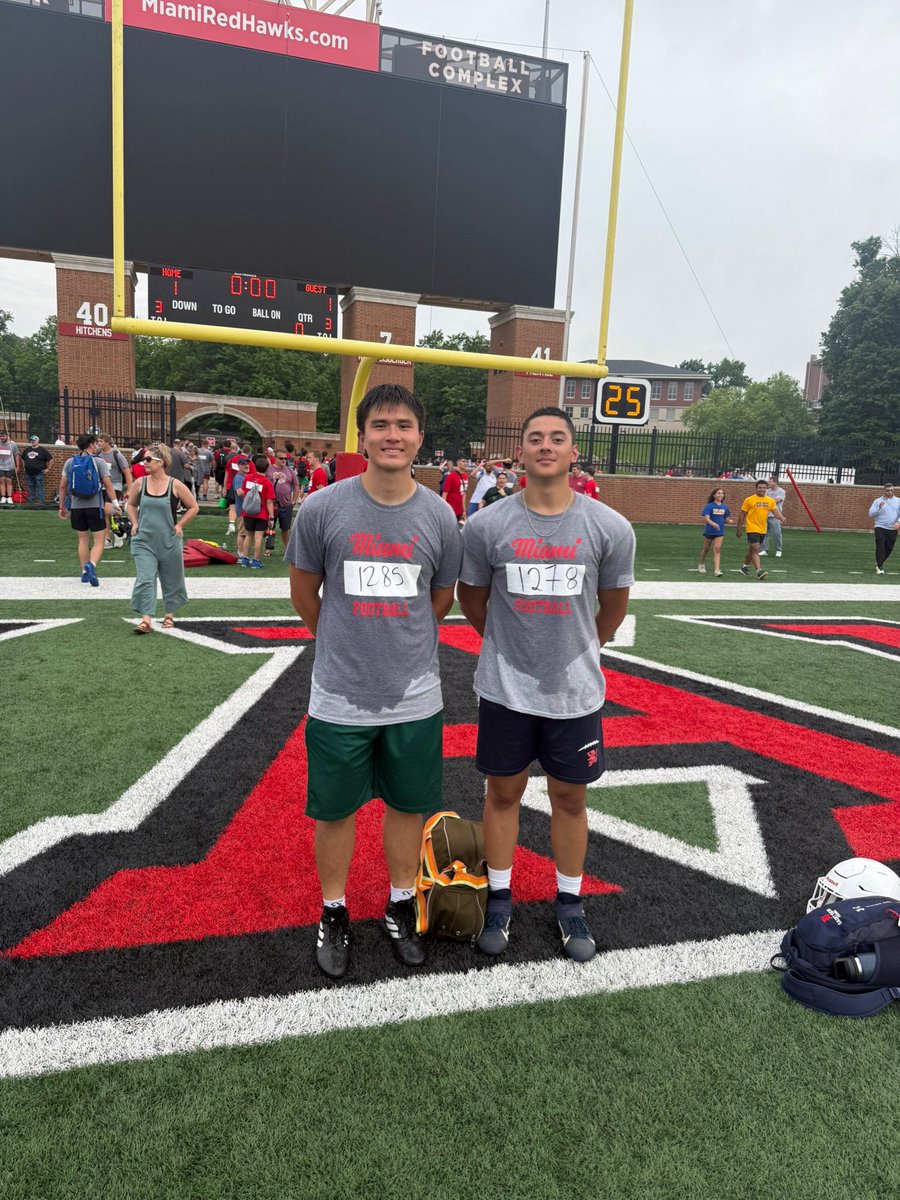 I had a great time competing <a href="/MiamiOHFootball/">Miami Football</a> on the 13th and reconnecting with <a href="/coachjo51/">Jovon Johnson</a> and <a href="/CoachLeeXiong/">CoachDennisLeeXiong</a>!