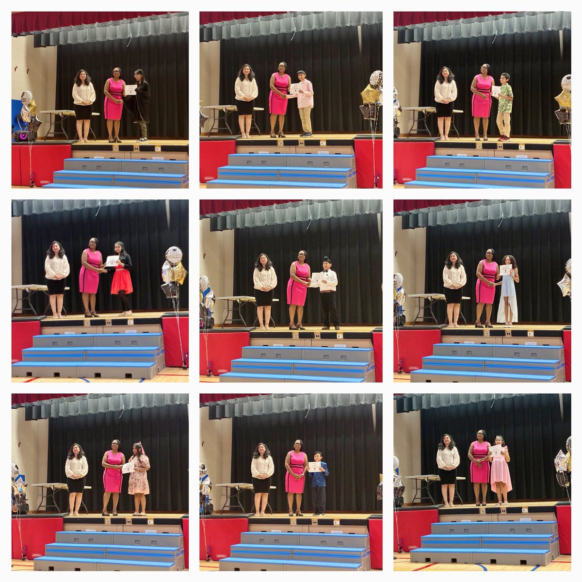 🎓 Today we celebrated our Grade 5 grads with proud families, supportive teachers, and our amazing principal, Ms. Adekusibe! After a touching ceremony (and tasty cake!), students wrapped up the day with a fun trip to Glow Zone! 🌟💜 #Grade5Graduation #FallingdalePride #Glowup
