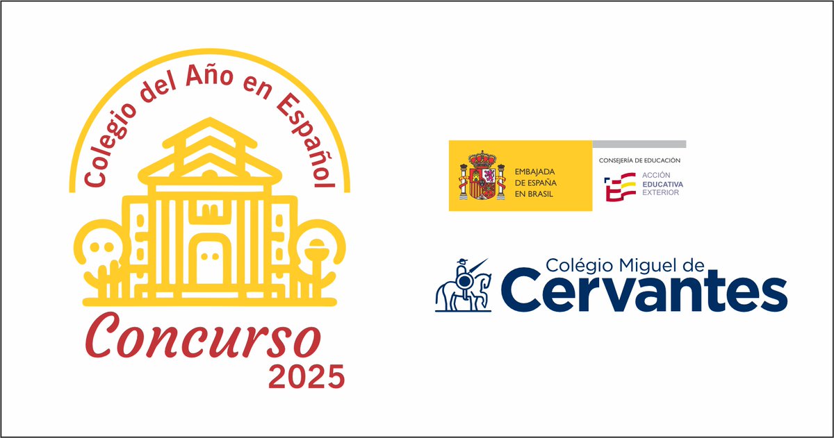 ¿Ya sabes que está en marcha nuestro concurso Colegio del Año en Español - 2025? Si eres 🇧🇷 y profesor de #español este concurso te interesa a ti, a tus alumnos y a tu centro. Toda la información está en nuestra página web: educacionfpydeportes.gob.es/brasil/convoca…