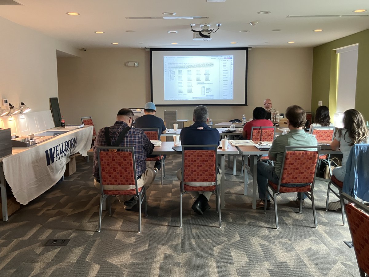 WellbornCabinet's tweet photo. #TrainingTuesday spotlight: Kitchen World’s team joined us in Buffalo, NY for a focused session on 20-20 Design Tips & frameless cabinet design with Aspire.
Always great to connect with pros who love to learn!
#WellbornCabinet #KitchenWorld #2020Design #CabinetTraining https://t.co/Hccxsnyx8Z