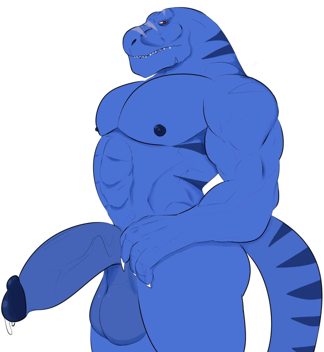 devourerbite's tweet photo. Big blue dinosaur, for fun. https://t.co/5SkWbZQGT9