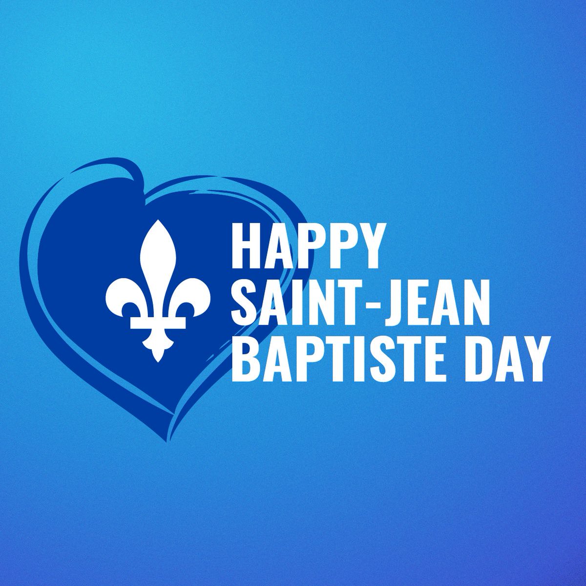 Bonne fête de la Saint-Jean-Baptiste! Joyeuse Fête nationale!

⚜️