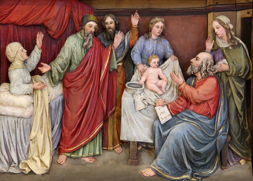 HoldenCCole's tweet image. Like Christ, John’s birth was announced by an angel.

His parents, Zechariah and Elizabeth, were elderly and barren.

The angel Gabriel appeared in the Temple and said: “Your wife will bear a son… and he will be filled with the Holy Spirit.”