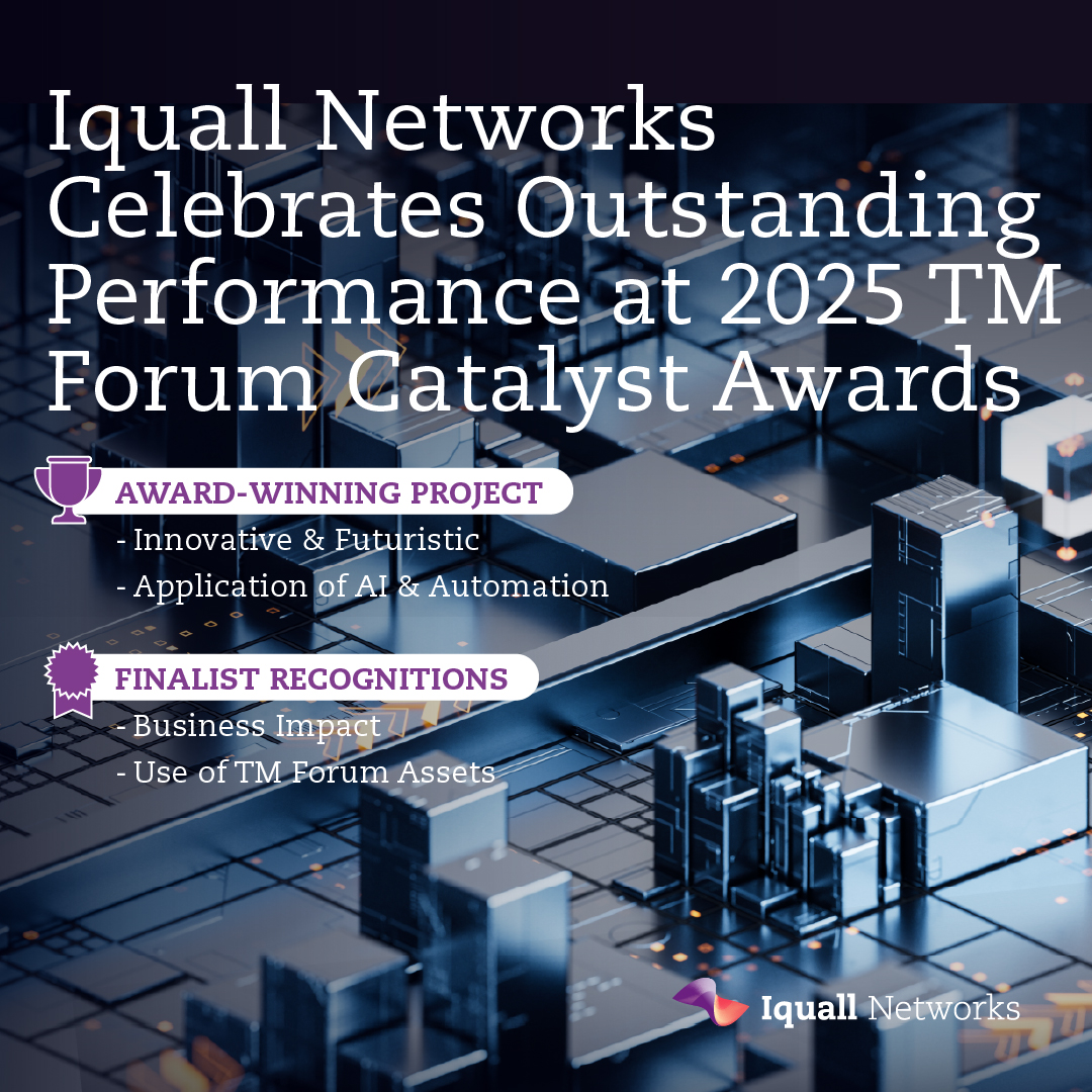 Iquall Networks shines at #DTWIgnite! 
🏆Won 2 <a href="/tmforumorg/">TM Forum</a>  #CatalystAwards ("Innovative &amp; Futuristic," "Application of #AI &amp; #Automation" for Agent Fabric – Phase II). 
🏅Plus, finalists in 2 key categories! Proud of our impact.
iquall.net/press-releases…