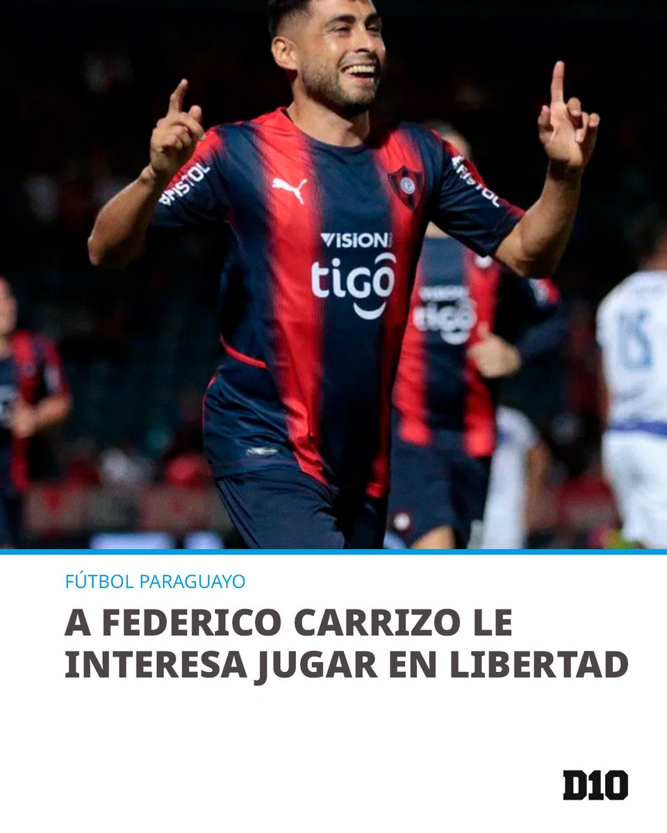 ⚫⚪ A Federico Carrizo, jugador de Cerro Porteño, le interesa jugar en Libertad de acuerdo a lo mencionado por el presidente gumarelo Rubén di Tore.

d10.ultimahora.com/a-federico-car…
