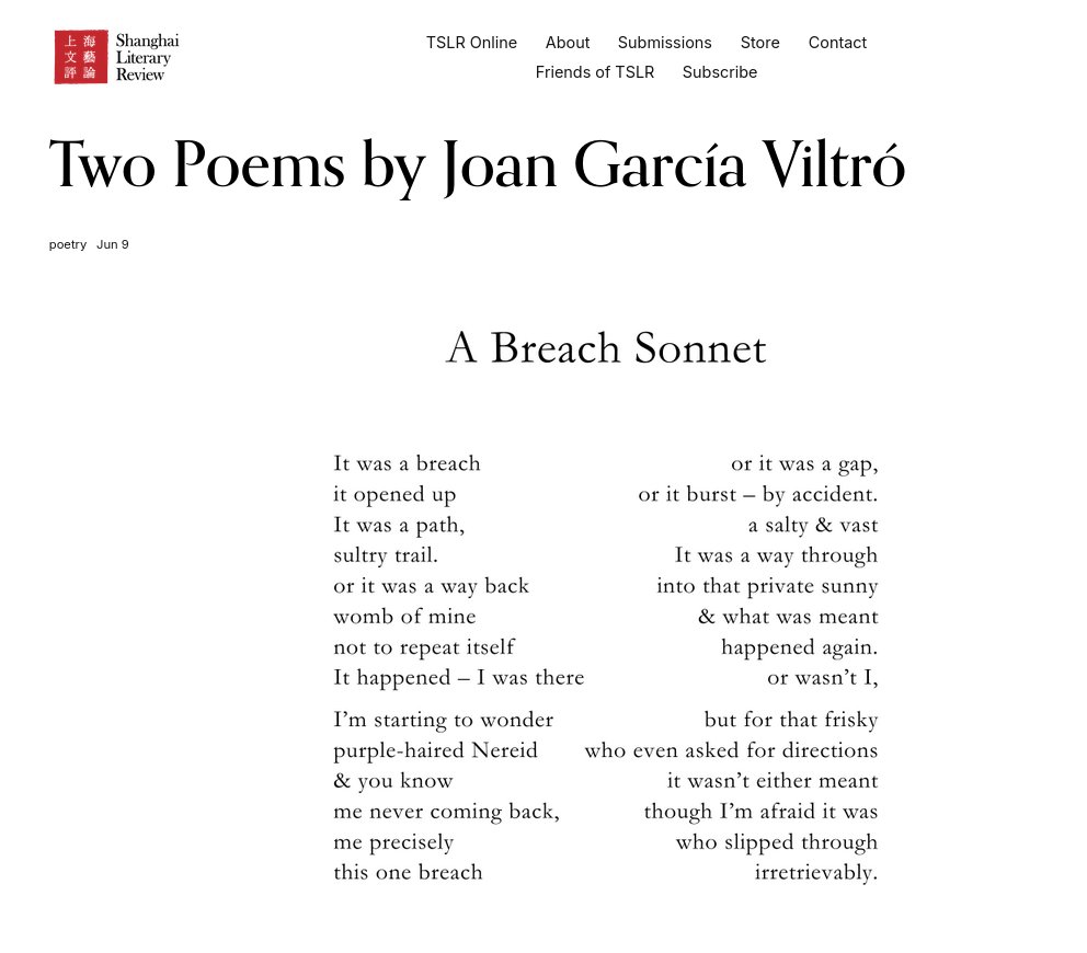 The Shanghai Literary Review tweet media