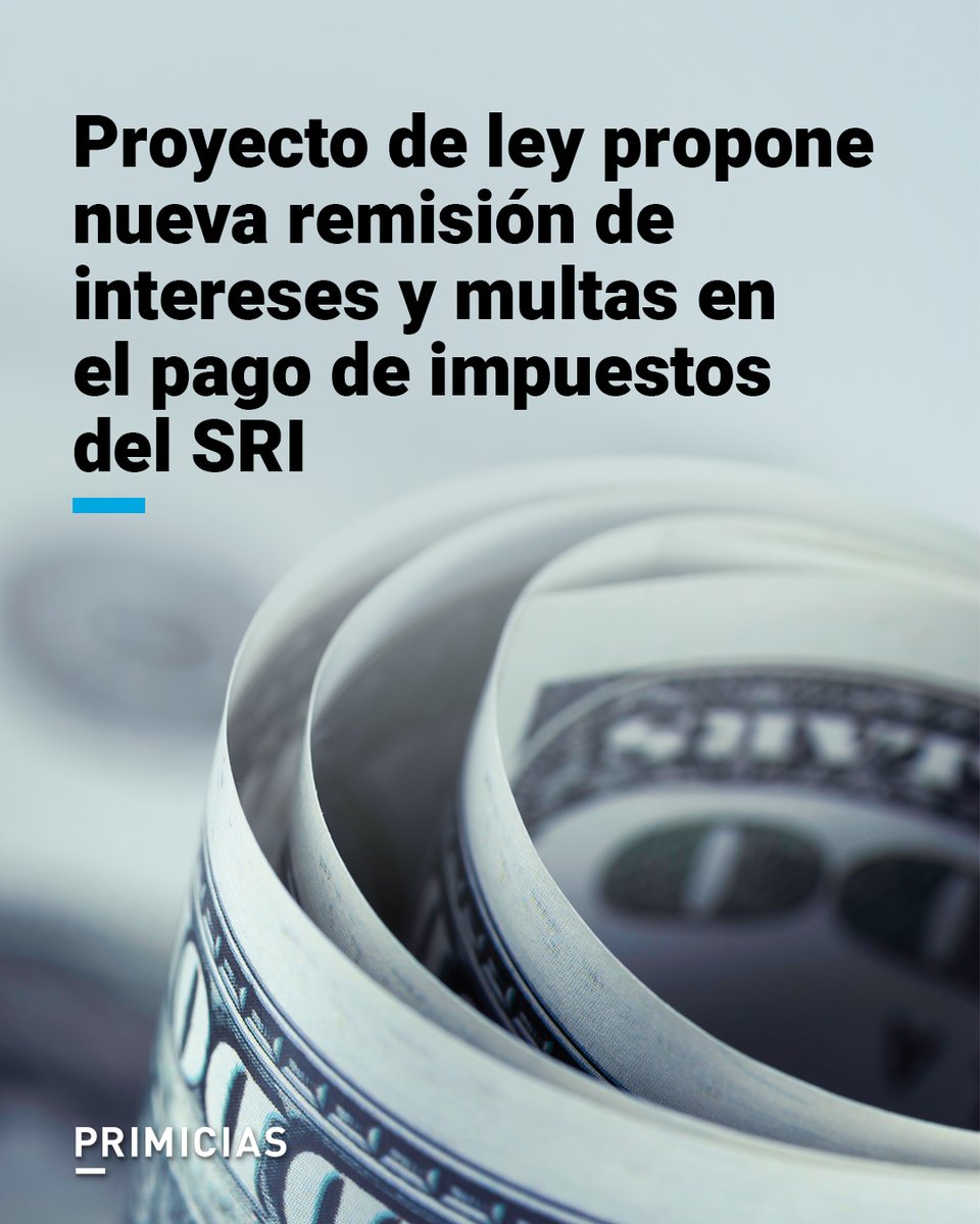 La remisión de intereses, multas y recargos no aplicaría para el Impuesto a la Renta de 2024. La Asamblea Nacional debatirá este 24 de junio el proyecto de ley. prim.ec/ayHn50WfGjv