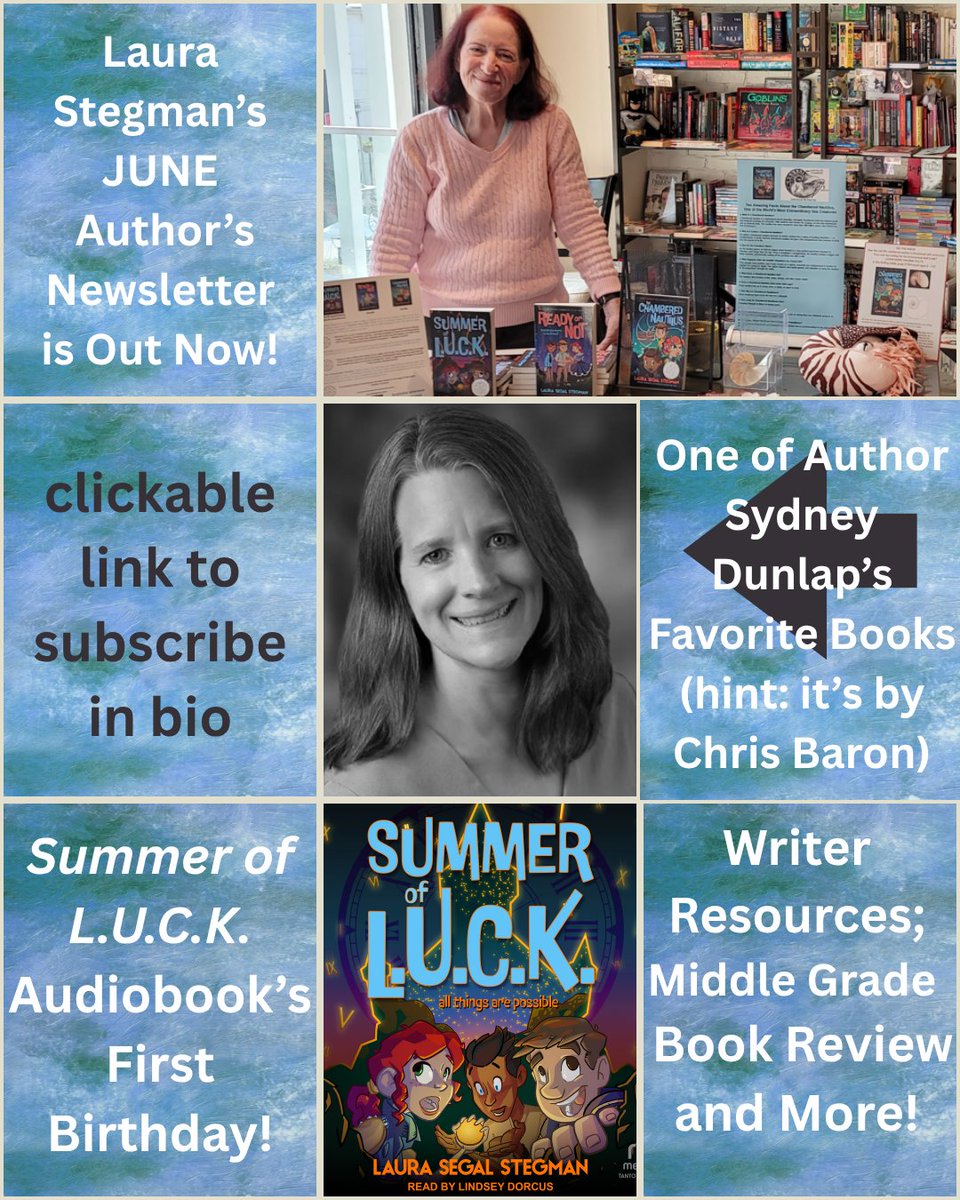Laura Stegman, author (@laurastegman) on Twitter photo Out today! My Newsletter features a @sydneydunlap16 pick in One Favorite Book series (hint: it's by <a href="/baronchrisbaron/">Chris "Pre-order SPARK" Baron</a>); review of @susanlynnmeyer's A SKY FULL OF SONG; & more. Subscribe free: tinyurl.com/mtd39u55
#writingcommunity #middlegrade #kidlit #writerscommunity #mglit Out today! My Newsletter features a @sydneydunlap16 pick in One Favorite Book series (hint: it's by <a href="/baronchrisbaron/">Chris "Pre-order SPARK" Baron</a>); review of @susanlynnmeyer's A SKY FULL OF SONG; & more. Subscribe free: tinyurl.com/mtd39u55
#writingcommunity #middlegrade #kidlit #writerscommunity #mglit