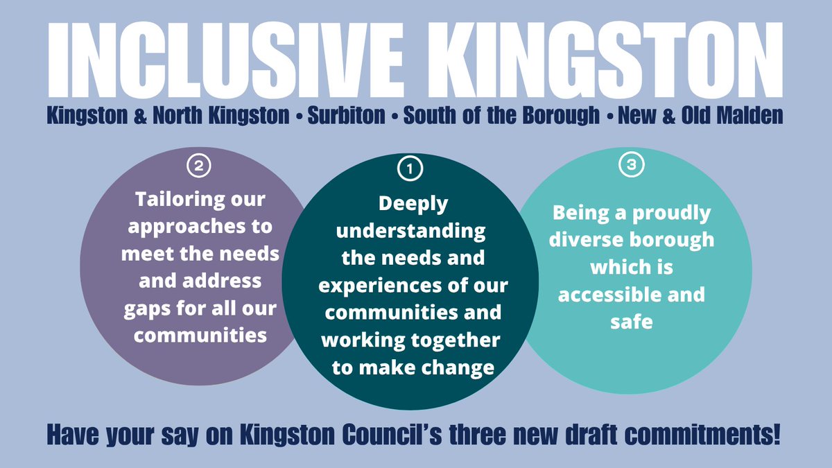 Help shape a more inclusive Kingston!

We're sharing our draft commitments for the next 4 years, created based on your feedback. 

Tell us what you think and help us make our borough a place for everyone to thrive.

bit.ly/InclusiveKings…