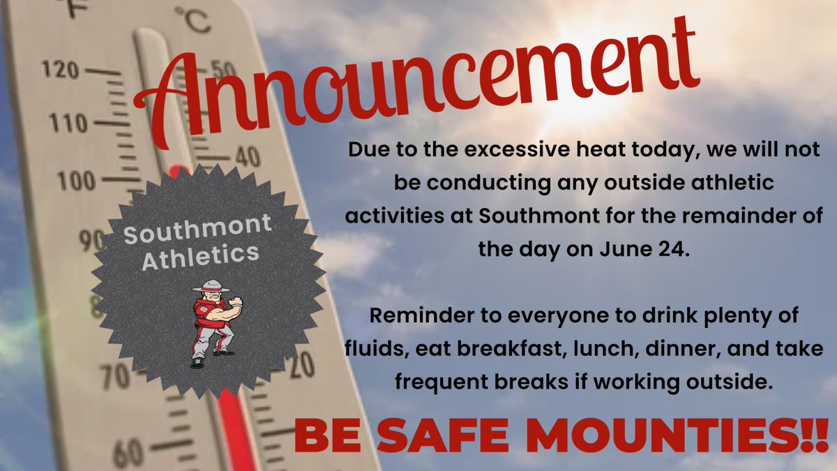 Update on athletic activities for June 24, 2025.  #ProudToBeAMountie