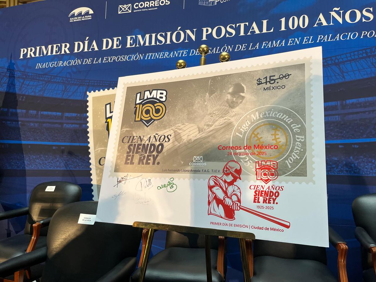 Timbre postal de la LMB por su centenario