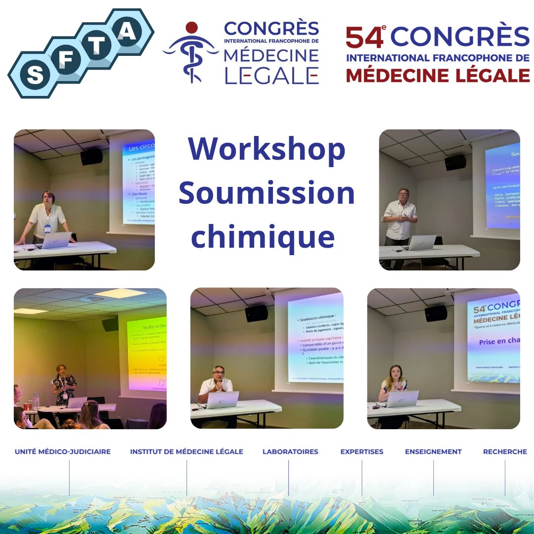 Aujourd'hui, ouverture du congrès de la <a href="/sfmlem/">SFMLEM</a> à  Megève avec un workshop SFTA dédié à la soumission chimique 💊
Merci aux participants pour ces échanges riches ! 👏
#toxicologie #soumissionchimique