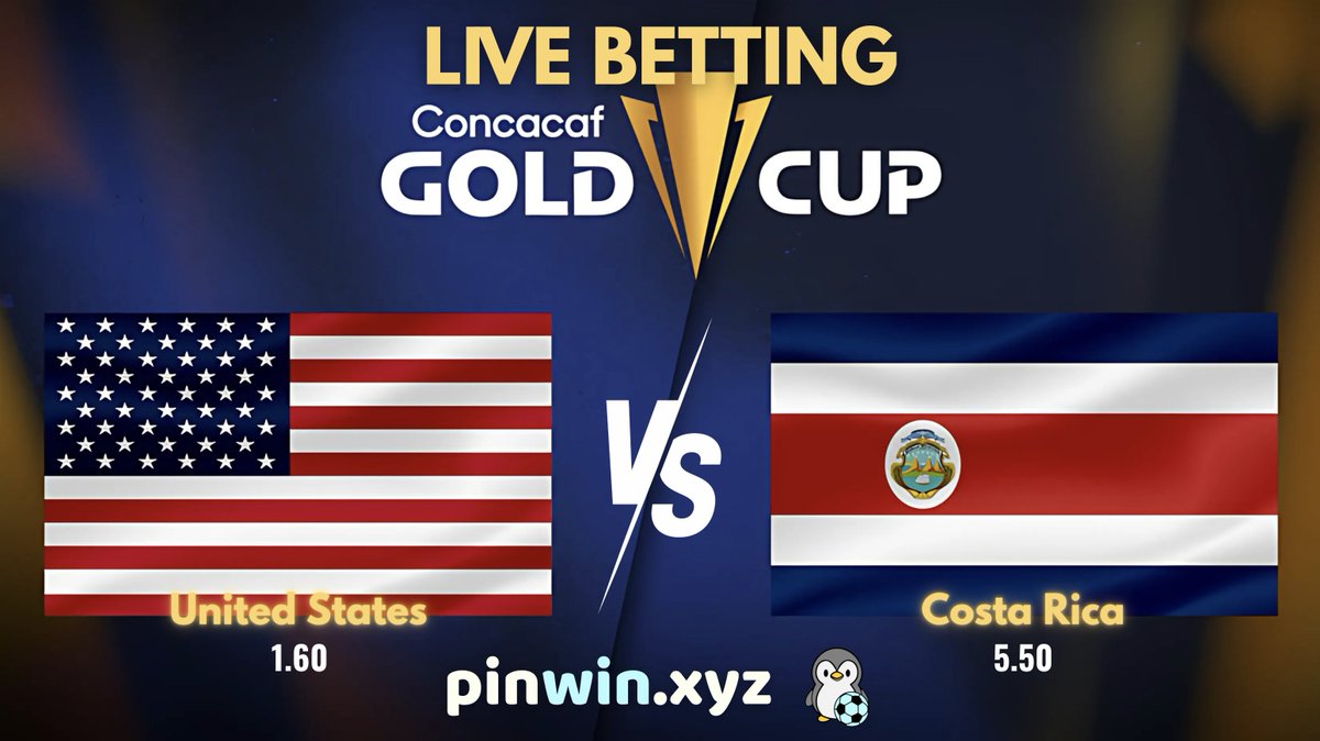 GOLD CUP QUARTERFINAL: USA vs Costa Rica ⚽

CONCACAF rivals renew classic battle with semifinal berth at stake 

TONIGHT | 19:00 ET

Predict, track and cashout LIVE on Pinwin 🐧 #GoldCup2025
