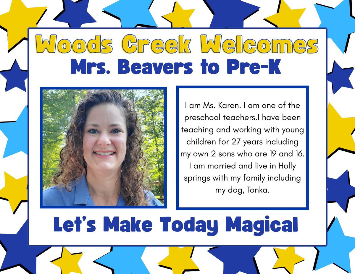 Next year, one of our tiniest (but mightiest!) groups of wizards will be learning and growing with a brand new magical guide…Mrs. Beavers! Please give Mrs. Beavers a big wizard welcome!