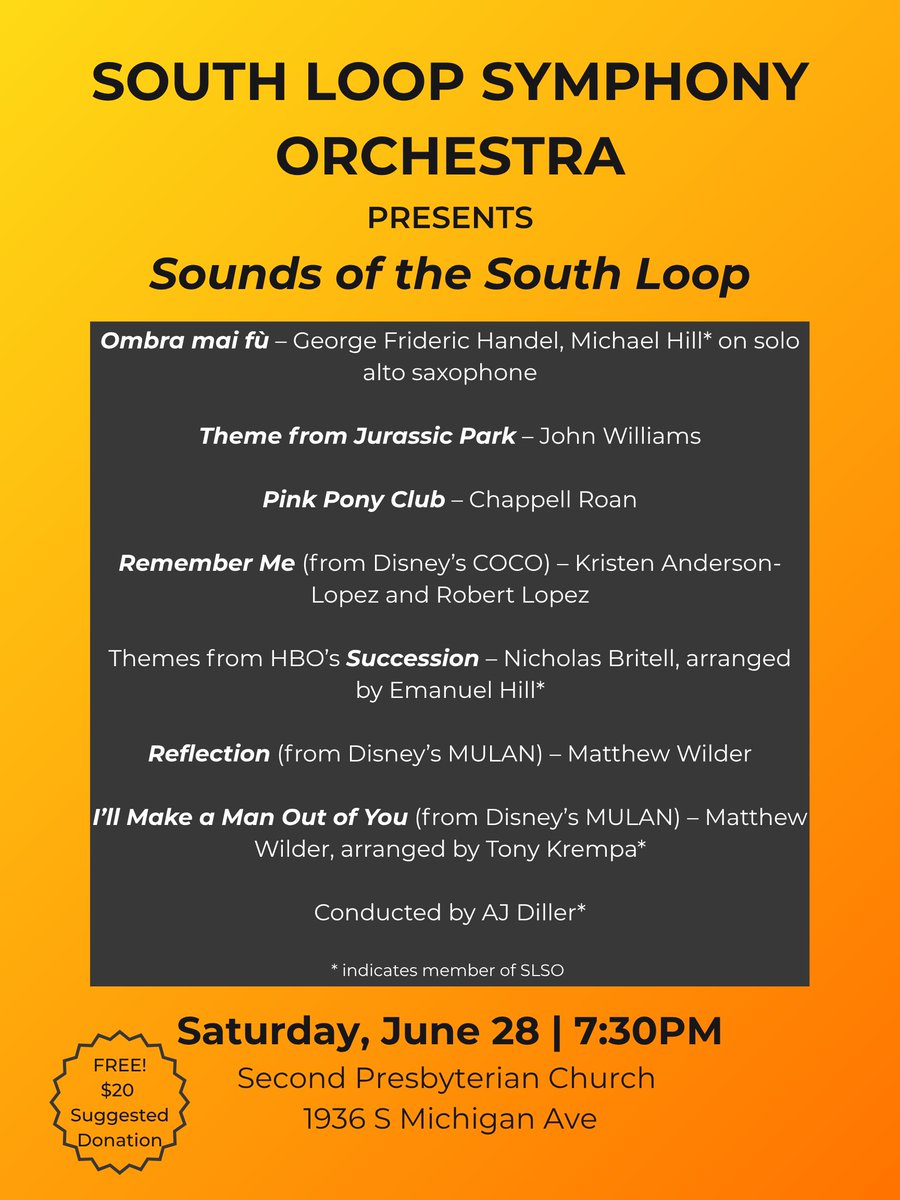 Chicago!

This is gonna be a good one. No I’m not biased at all.🎻