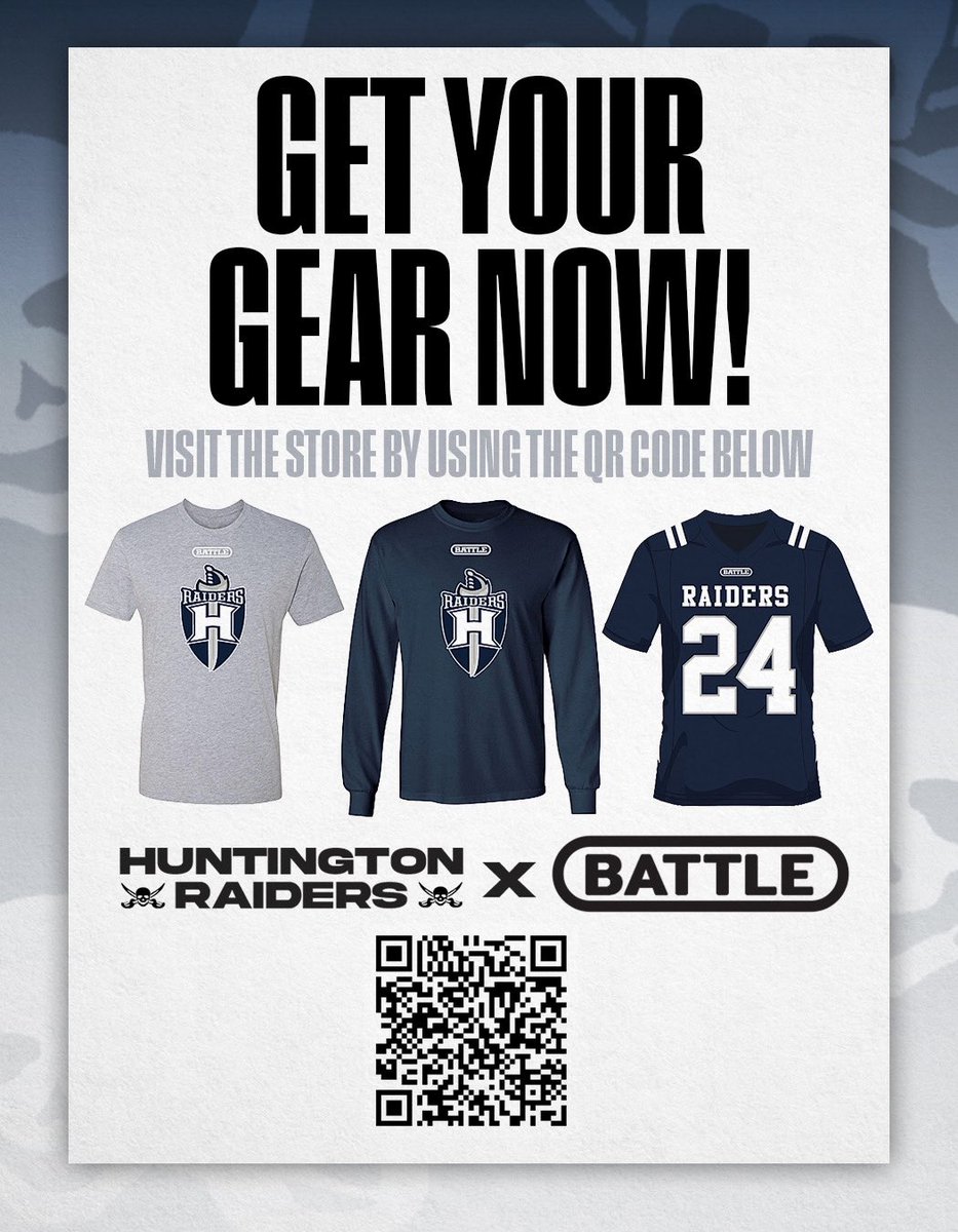 It’s official! Our Battle store is officially open! Calling all Raiders parents, Huntington Staff, Alumni or anyone just wanting to support the program! Run to the battle store NOW an get some merch! Store is open until July 15th. Support the Raider Football Program! #press