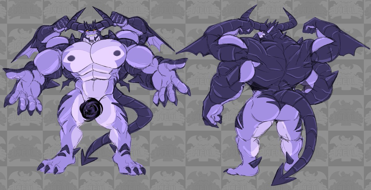 StrawberryOctii's tweet image. And here is Ose's Partner and Duke Beelzebub's main enforcer, General Gaap!

Gaap is a prehistoric demon with power over Portals. Handy, since he is HUGE, and his powers lets him fit in smaller enviroments as well as make him very dangerous in combat!

Design by @Juggermelon !
