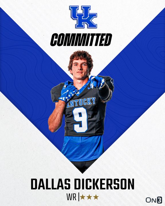 Kentucky added a burner to the wide receiver room. 

Dallas Dickerson will be a Wildcat. He chose UK over Oklahoma and Georgia Tech. 

on3.com/teams/kentucky…