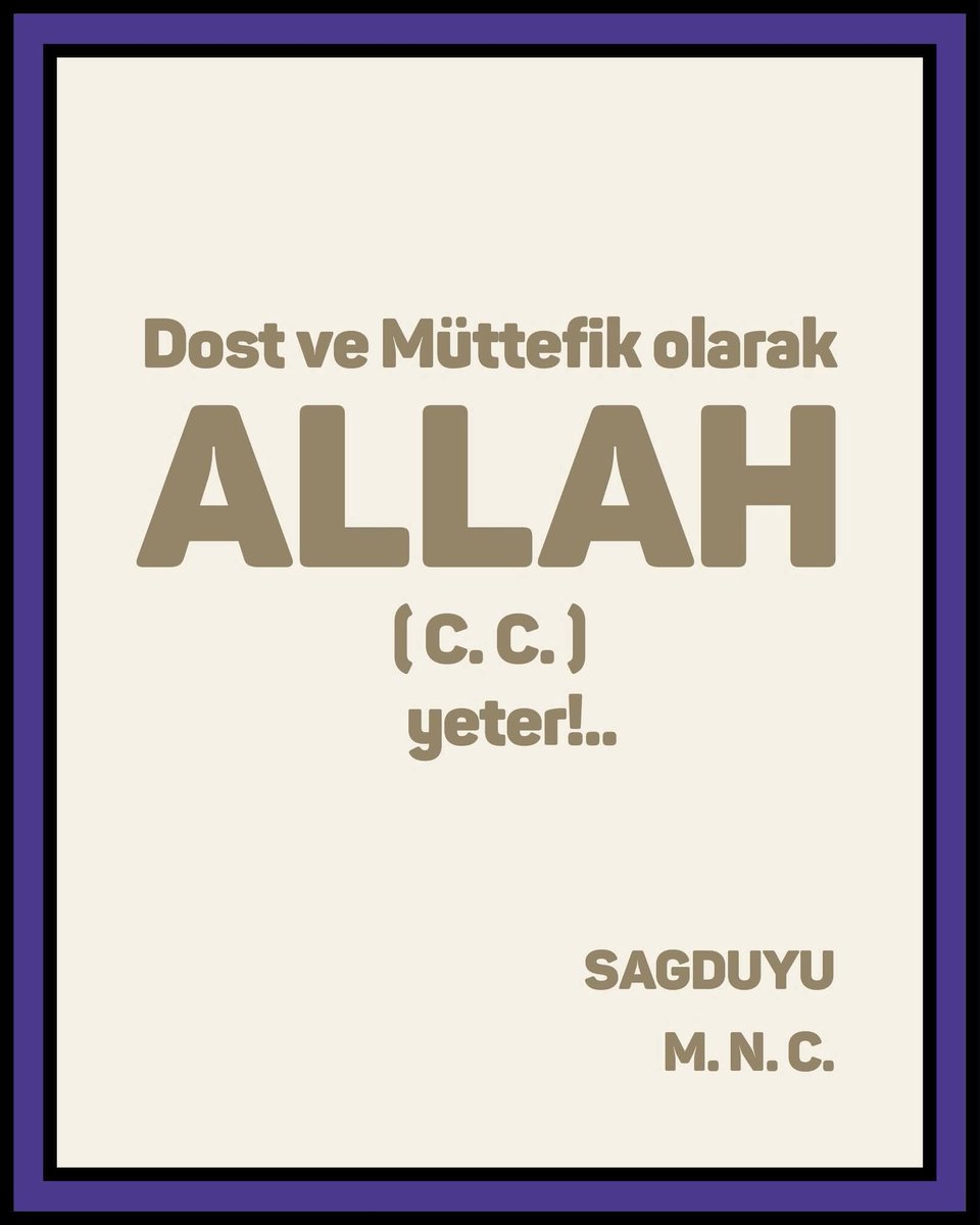adembaranli's tweet image. Dost ve Müttefik olarak
ALLAH 
( C. C. )
yeter!..

SAGDUYU
M. N. C.

#MNC #sagduyu