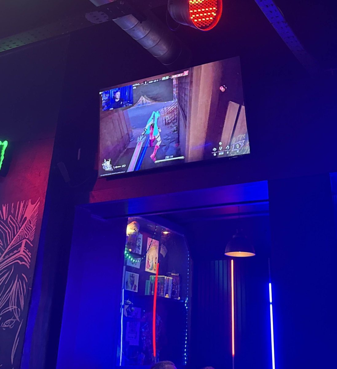 Crowny132's tweet image. Right which one of my viewers is a manager at @PixelBars Manchester then cos apparently I’m on the big screen