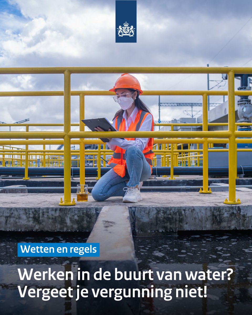 💧 Ga je werken bij een dijk of water, of wil je afvalwater lozen? Vergeet je vergunning niet! Check snel of je er een nodig hebt 👉 bit.ly/40KNLNZ 
 
#waterbeheer #vergunningen #omgevingsloket #ondernemersplein
