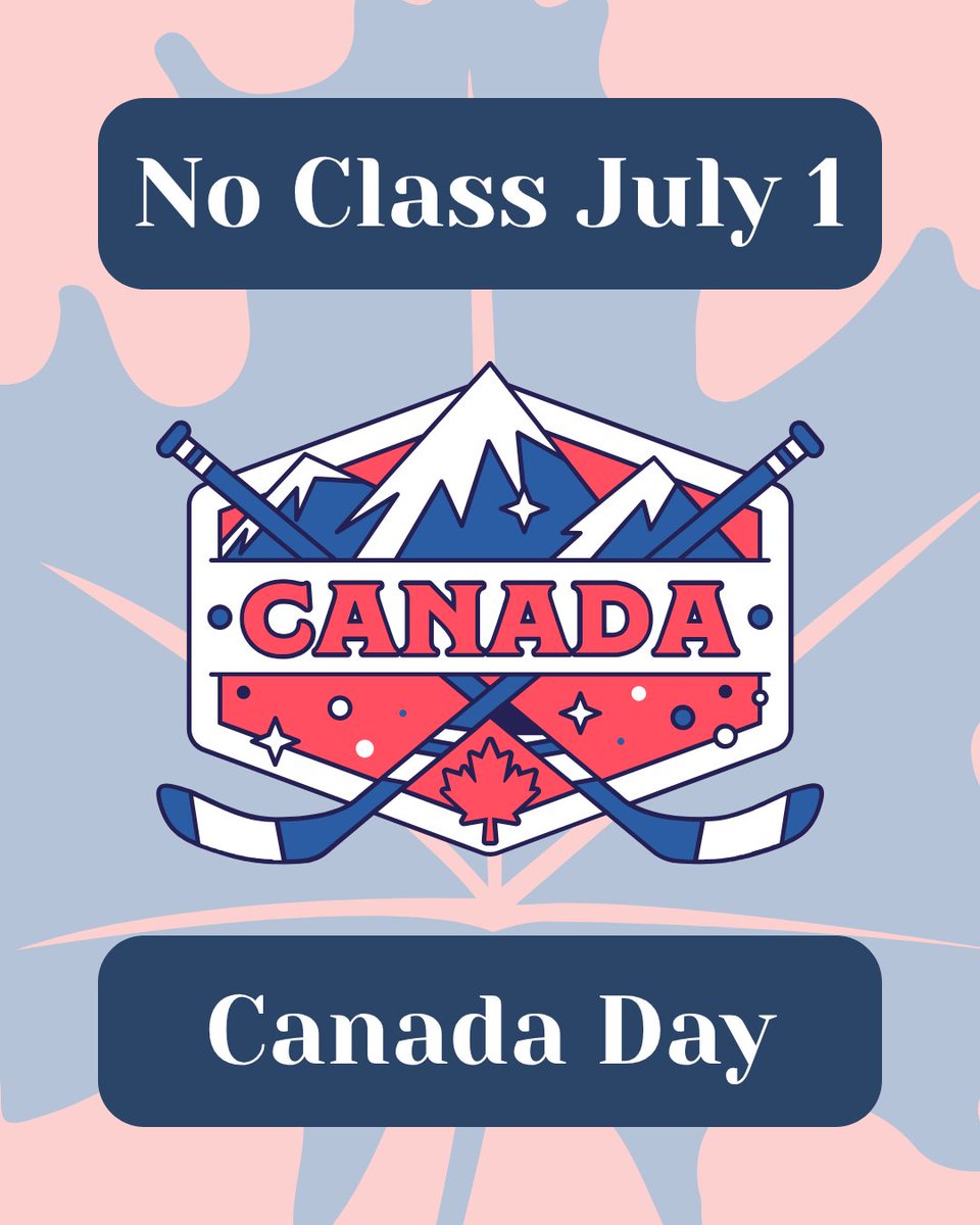 BrightonCol's tweet image. 🍁 NO CLASS next Tuesday, July 1 🍁 Dear students, please note that campus will be closed and there will be no class on July 1 in observance of Canada Day.