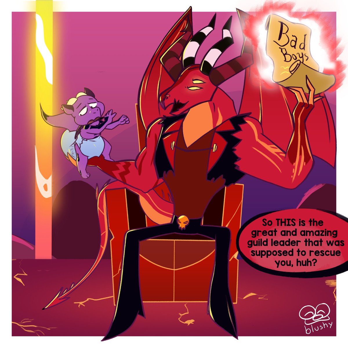 This dungeon should have been easy, but the entire team had been reset to level 1. Their weapons and spells were useless.

Even the great guild leader was defeated. 

 #babyfur #babyfurart #diapers #agere #dragons #ageregression #magic

Gift for <a href="/Dareer_/">Dareer</a>
Art by <a href="/PandaBlushy/">BlushyPanda (COMMS CLOSED)</a>