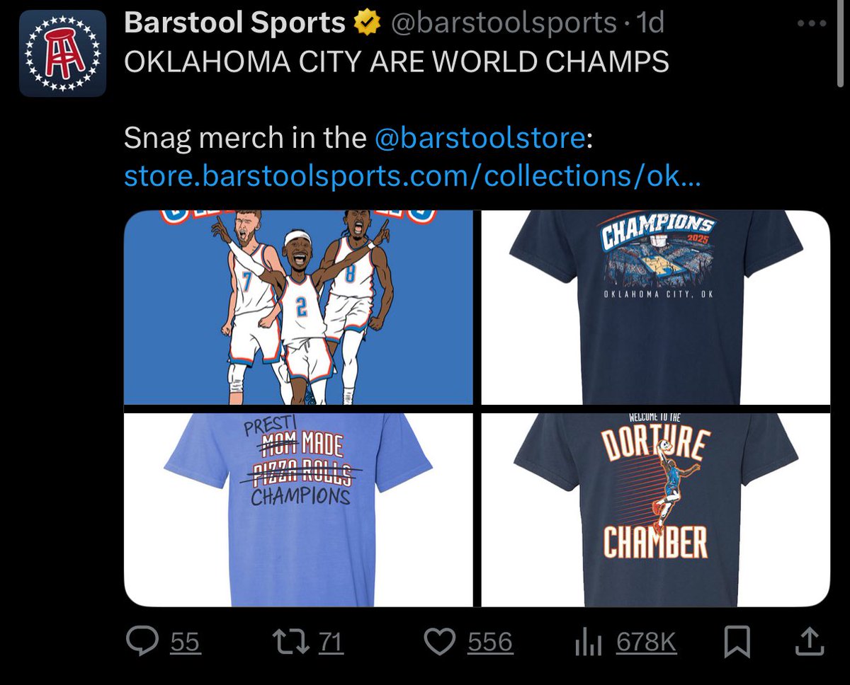Boomtown Hoops (@boomtownhoops) on Twitter photo Make up your mind, <a href="/barstoolsports/">Barstool Sports</a>… you want our money, but there’s only a few of us? 🤔
Also a reminder: support local (small market) businesses or the team itself. Make up your mind, <a href="/barstoolsports/">Barstool Sports</a>… you want our money, but there’s only a few of us? 🤔
Also a reminder: support local (small market) businesses or the team itself.