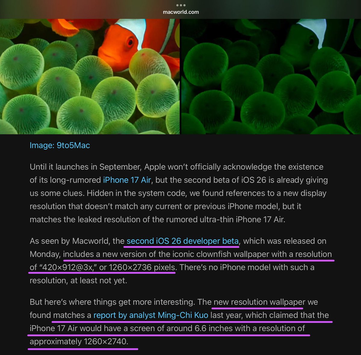 iOS 26 Developer Beta 2 loosely confirms the launch of iPhone 17 Air this September!

Wallpaper hidden in the system code reveals display specs for Apple’s rumored ultra-thin iPhone.