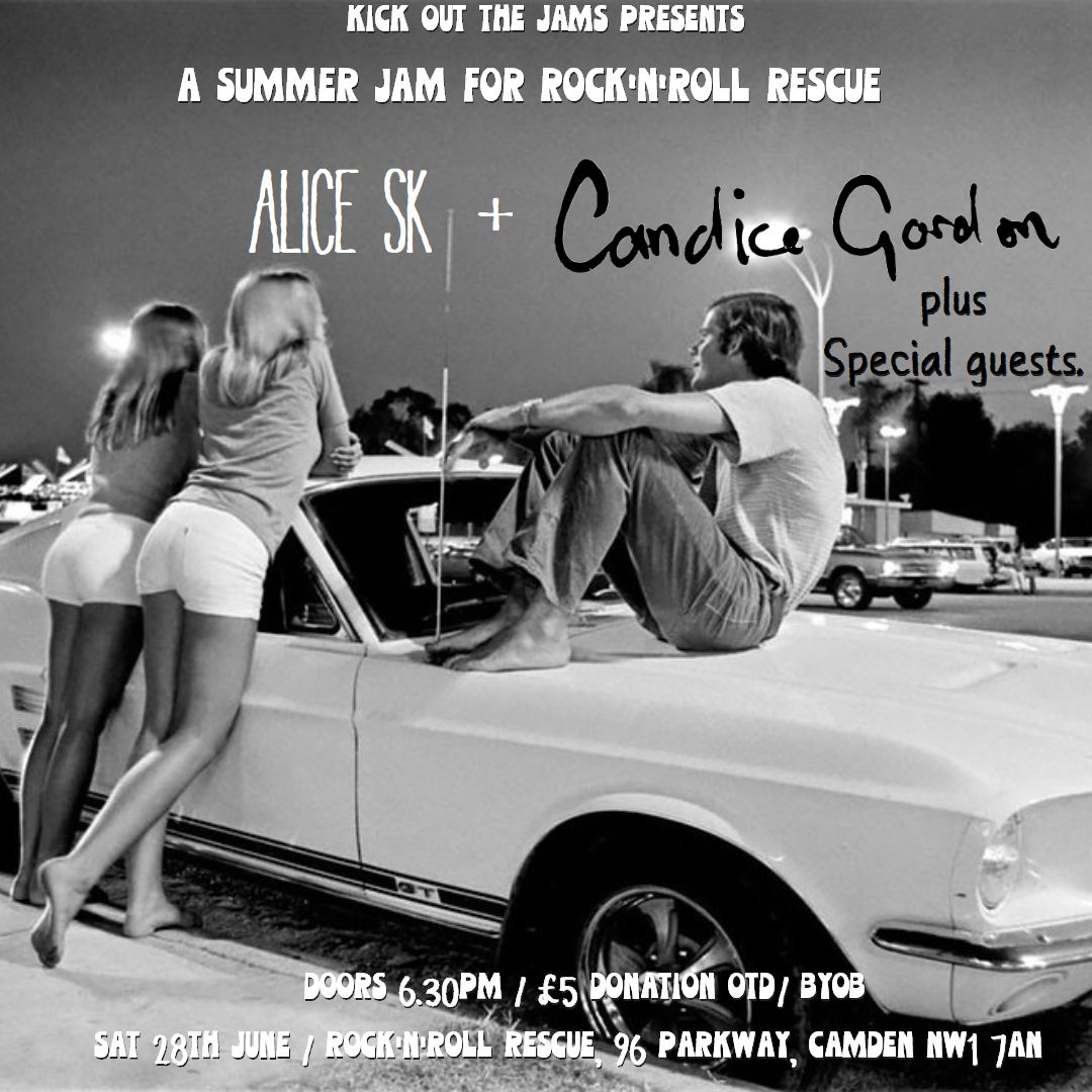 Updated line up for our super-intimate charity fundraiser at @rocknrollrescuecamden this Sat 28th June feat. <a href="/AliceSKmusic/">Alice SK</a> <a href="/CandiceGordon/">Candice Gordon</a>  plus very special "secret guest" who will be announced on the day. Doors 6.30pm. BYOB. Entry £5 suggested donation OTD