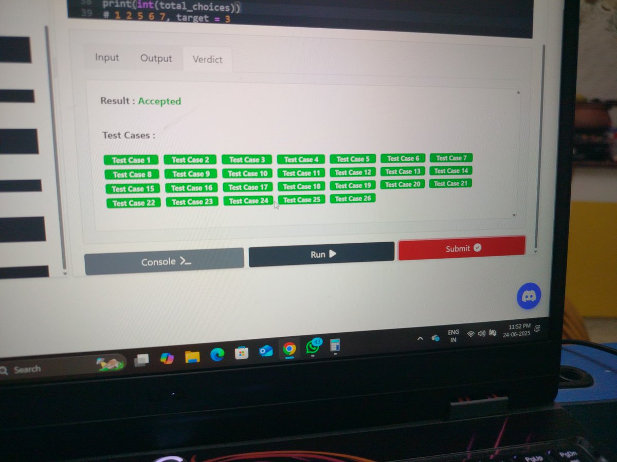 praveenstein's tweet image. Aaah....the dopamine 😵 #dsajourney #DSAChallenge #dsa2025 #dsa