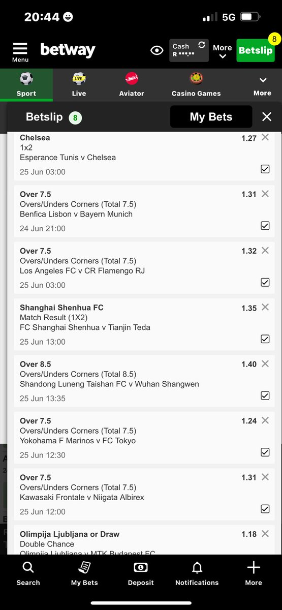 7 odds I just placed a bet with Betway. Tap here to copy my bet or search for this booking code in the Multi Bet betslip BW50F1B59 betway.co.za/bookabet/BW50F…